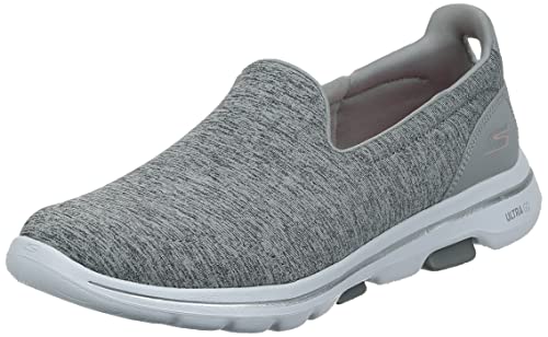 Skechers Women's GO Walk 5-Honor Sneaker, Grey, 8 W US