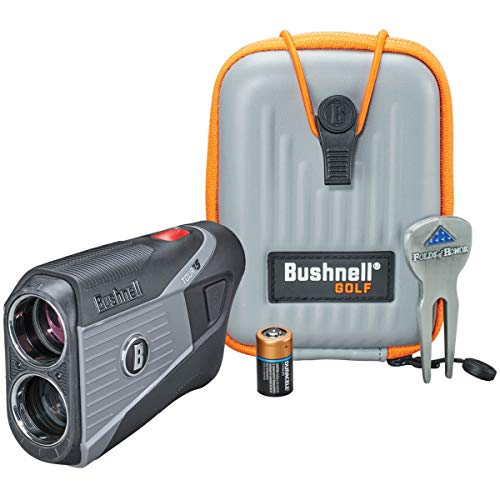 Bushnell Tour V5 Patriot Pack Golf Laser Rangefinder, Pinseeker, Visual JOLT, BITE Magnetic Mount, Next Level Clarity and Brightness, Non-Slope Model