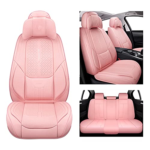 NS YOLO Full Coverage Faux Leather Car Seat Covers Universal Fit for Cars,SUVs and Pick-up Trucks with Waterproof Leatherette in Auto Interior Accessories