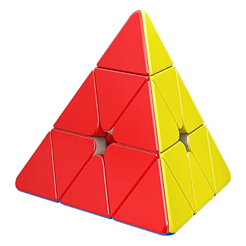 CuberShop Moyu RS Pyraminx Magnetic Speed Cube (2022 Magnetic Version), Cost-Effective Moyu Pyramid Cube, Moyu RS Pyraminx M Stickerless Magnetic Speed Cube, Primary Internal