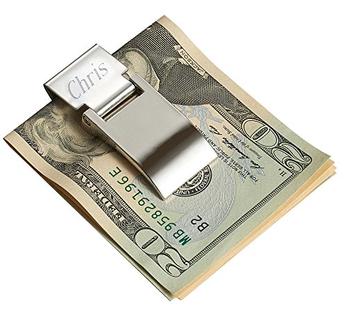 Personalized Hinged Money Clip with One Line Of Free Engraving