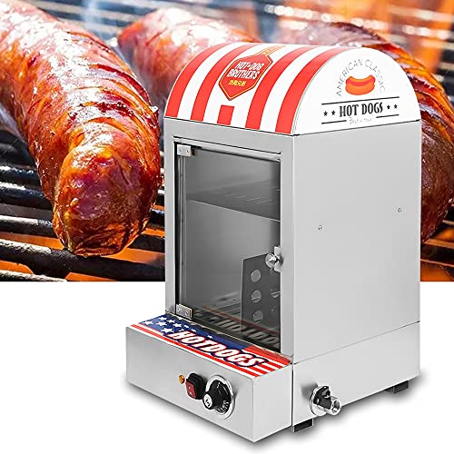 Hot Dog Steamer Machine,110V Bun Sausage Heater 30-110 Warmer,Hot Dog Hut Steamer,Sausage Warmer for Commercial and Home