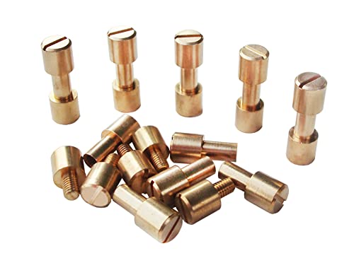 NC HAISDA Brass Corby Bolts Rivets EDC Knives Maker Pivot Pin Fasteners DIY Knife Handle Studs Screws Pack of 10 8mm