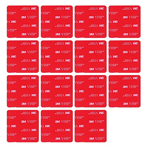 Double Sided Tape 2in x 2in 15pcs, 3M VHB Heavy Duty Mounting Tape Pad Sticker Strong Adhesive Tape Waterproof Foam Tape for Indoor and Out Door, Home Decoration, Car