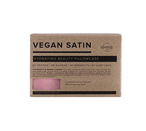 Vegan Satin Hydrating Beauty Pillowcase (Blush, Standard)