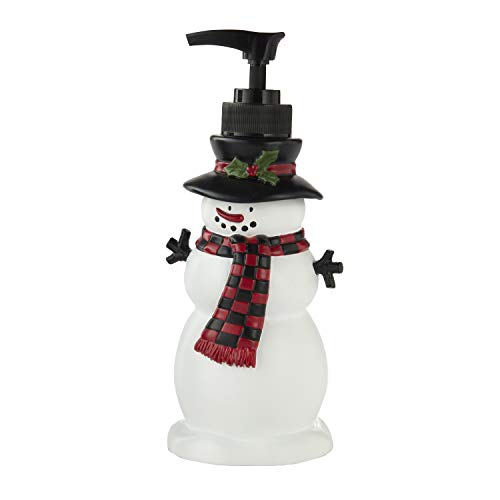 SKL Home Woodland Winter Soap Dispenser, 7.87" x 2.83", Red