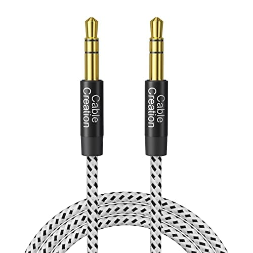 CableCreation Aux Cable (10 Ft/3M) 3.5 mm Audio Cable Male to Male, 1/8 Input Auxiliary Long Aux Cord for Car Extension Cable for Headphones, Car/Home Stereos, Speaker& More,Black.