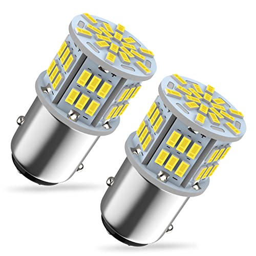 1157 Led Brake Light Bulb, 12V-24V 1157 7528 2357 2057 BAY15D LED Replacement Light Bulb for Brake Tail Running Parking Backup Light for Car RV Trailer Boat, 54SMD 3014 Chipset White light, 2PCS