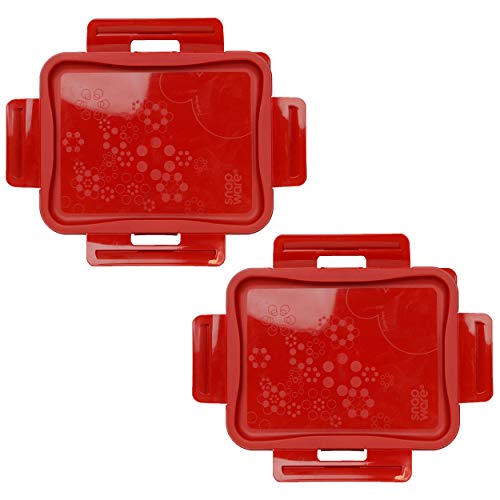 Snapware 7211R-PC 6 Cup Poppy Red Lids Compatible with Total Solutions Containers (Containers Sold Separately) - 2 Pack Made in the USA