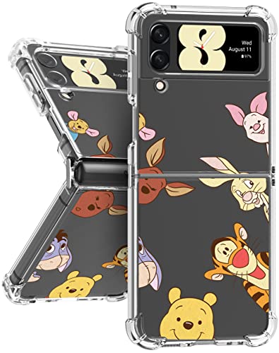 Coralogo for Samsung Galaxy Z Flip 3 TPU Case Cute Cartoon Kawaii Character Funny Unique Design Fun Stylish Soft Cases Girls Girly Women Kids Phone Cover for Galaxy Z Flip 3 6.7 Inches(Winni Family)