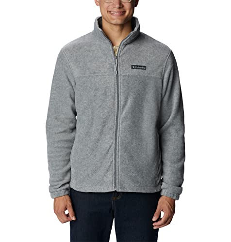 Columbia Apparel Steens Mountain 2.0 Full Zip Fleece Jacket, Light Grey Heather, Large