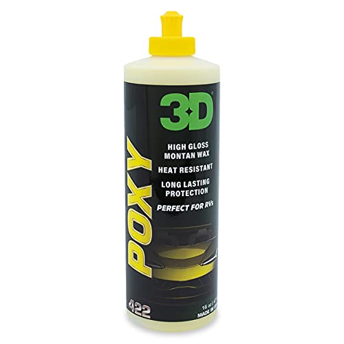 3D Poxy Montan Butter Car Wax  16oz  High Gloss, Non-Staining Car Wax Sealant with Long Lasting Protection  For Cars, RVs, and Boats  Silky Soft Feel, Deep Shine, Wet Look