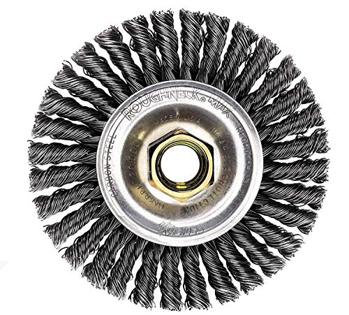 Weiler 13131 4" Roughneck Max Stringer Bead Wire Wheel, 0.020" Steel Fill, 5/8"-11 UNC Nut (Pack of 5)
