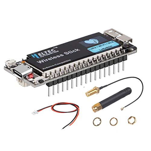 HiLetgo ESP32 SX1262 LoRa Kit 863-928MHz Bluetooth 4.2+WiFi+LoRa LoRaWAN Wireless Communication Development Board with 0.49" OLED Display 64M Bits Flash Works with Arduino IDE Type C