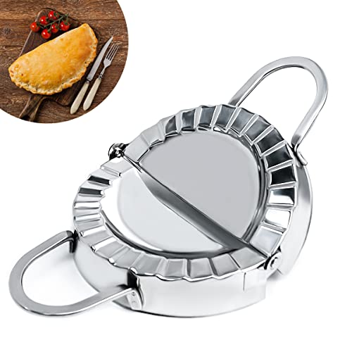 DOXILA Empanadas Maker Press, 6 Inch Empanadas Maker Machine Dumplings Ravioli Mold Pierogi Cutter Press, Stainless Steel Pot Sticker Molds Goya Pie Dough Wonton Calzone Turnovers Kitchen Accessories