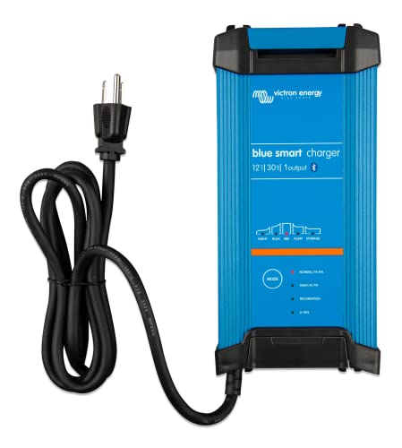 Victron Energy Blue Smart IP22 12-Volt 30 amp 120VAC, Single Output Battery Charger NEMA 5-15, Bluetooth