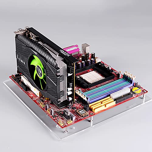 MATX PC Open Transparent Acrylic Frame Test Bench Motherboard Overclock Computer Case DIY Mod Base Stand ChassisConvenient for Testing, Overclocking or Gaming