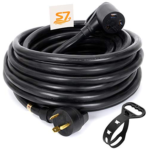 50ft 30Amp Heavy Duty RV Extension Cord, 10 Gauge TT-30P/TT-30RExtension Cord with Handles