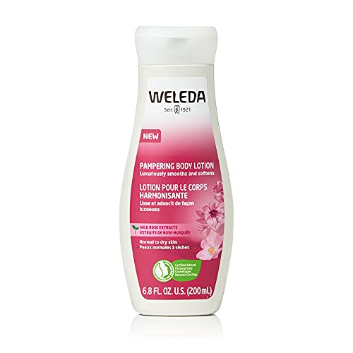 Weleda Pampering Wild Rose Body Lotion, Plant Rich Moisturizer with Wild Rose Oil, Jojoba Oil and Shea Butter, 6.8 Fl Oz (Pack of 1)