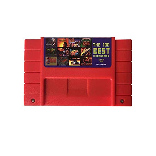 100 in 1 Multi Game Cartridge for SNES -16 Bit Retro, Classic Game Consoles