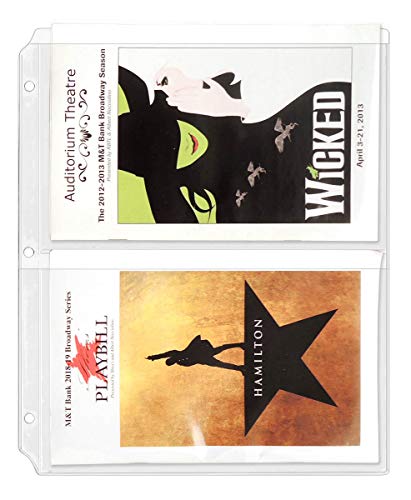 StoreSMART Program & Playbill Binder Page - 2 Pockets per Page - 50-Pack - MC50-PG-50