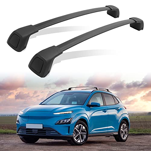 AUXPACBO Upgraded Lockable Cross Bar Fit for Hyundai Kona 2018 2019 2020 2021 2022 2023 Anti-Theft Roof Rack Rail Crossbars Luggage Rack Cargo Bar