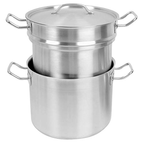 Thunder Group 12 quart 18/8 stainless steel double boiler (3 pcs set), comes in each