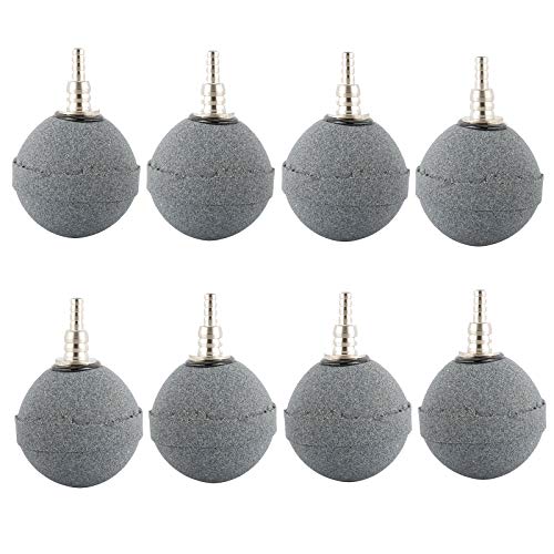 RealPlus 8 Pack of 2 Inch Air Stone Ball Shape Bubbler for Fish Tank Aquarium Hydroponics Pump