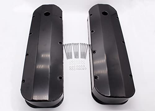 BBC Tall Valve Covers Big Block Billet Aluminum Compatible for Chevy 396 402 427 454 Black