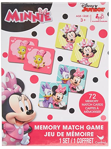 Disney Minnie Mouse Memory Match Game - Pictures Game of 72 Memory Cards with Minnie & Daisy, Concentration & Educational Matching Game for Kids - Colorful Memory Card Game for Kids Age 3 & Up