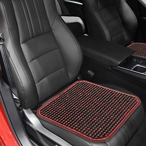 Winunite Breathable Wooden Bead Seat Cushions Car Massaging Cool Durable Ventilated Bead Front Seats Cover Chair Truck for Autumn Summer