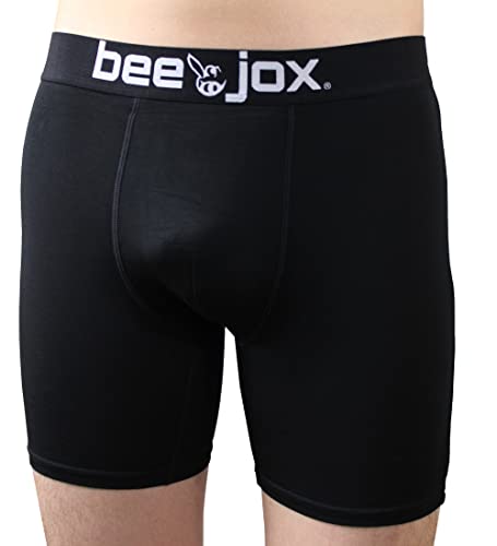BeeJox Large, No Pocket, Vasectomy Underwear, 2-pk Black/Gray