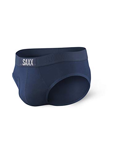 SAXX Men's Underwear  ULTRA Super Soft Briefs for Men with Built-In Pouch Support -Navy, Large