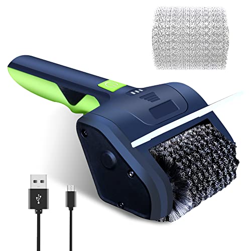 Motorized Grill Brush PURAMI Safe Grilling Rescue Gift No Shedding Bristles, 360 Rotating Cleaner Brush, Heavy Duty BBQ Accessories for Porcelain/Weber Gas/Traeger/Charcoal Grilling Grates