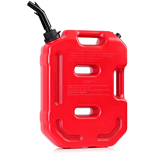 ARCTICSCORPION Upgraded Gas Can, 10L/2.6 Gallon Fuel Gasoline Can with Snap-in Spout & Press-on Cap, Emergency Gas or Water Container for ATV UTV SUV Trailer and Off Road