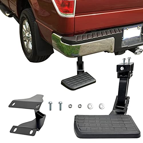 VANPERT 75312-01A 7531201A Bedstep Retractable Bumper Step for F150 2015 2016 2017 2018 2019 2020,Folding Truck Tailgate Step Black