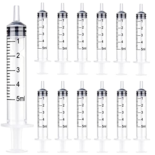 30 Pack Plastic Syringe, Individual Package Syringe, Suitable for Lip Gloss, Paint, Epoxy Resin, Watering Plants, Glue Applicator or Oil, Measuring Liquids and Refilling (5 ml)