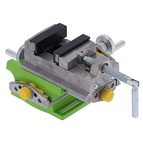 3-Inch Drill Press Vise Cross Slide Jaw Width Metal Milling Heavy Duty Metal Milling Compound Vise Holder Cross Clamp Machine Bench Mount