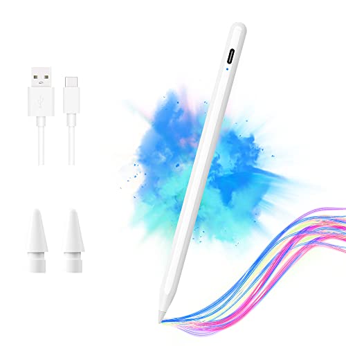 Stylus Pen for iPad with Tilt Sensitive & Palm Rejection, Active Pencil Compatible with (2018-2022) Apple iPad Pro 11/12.9 Inch, iPad 10.2 7/8/9th Generation, iPad Air 3rd/4th, iPad Mini 5/6th Gen