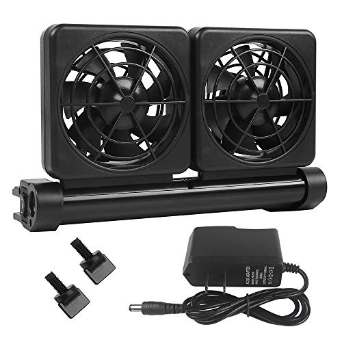 YueYueZou Aquarium Chillers Cooling Fan, ColdWind Cooling System for Salt/Fresh Water (2 Fan)