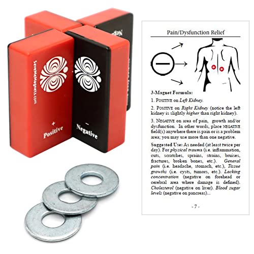 Biomagnetism: Magnetic Therapy Kit - DIY Quick Start SaveMeMagnets - (3 Magnets and Illustrated Instructional Booklet)