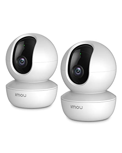 Imou Home Security Camera 2 Pack 1080P Baby Monitor with Night Vision, 2-Way Audio, Human Detection, Sound Detection, WiFi Indoor Camera Dog Cam with App, Work with Alexa