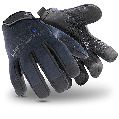 HexArmor Cut-Resistant Needlestick-Resistant Search And Duty Police Gloves | HexBlue 2134 | Large