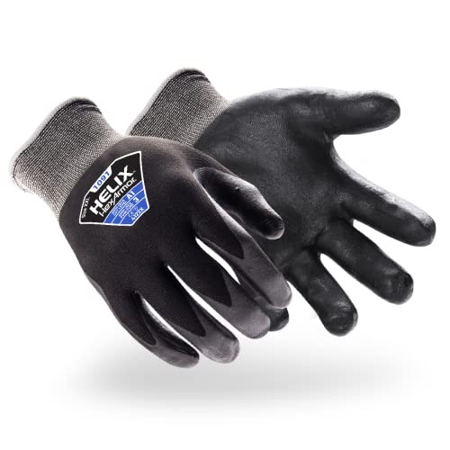 HexArmor Cut-Resistant Puncture-Resistant Nitrile Palm Knit Work Gloves | Helix 1091 | Small