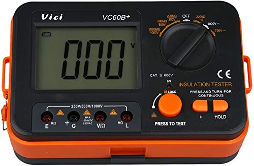 VICI VC60B+ Digital Insulation Resistance Tester DCV ACV Megohm Meter DC250/500/1000V AC750V