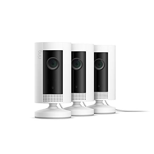 Ring Indoor Cam (1st Gen), Compact Plug-In HD security camera with two-way talk, Works with Alexa | 3-pack, White