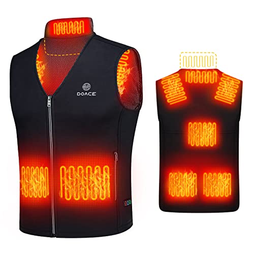 DOACE Heated Vest for Women and Men, Smart Electric Heating Vest Rechargeable, Battery Not Included, M