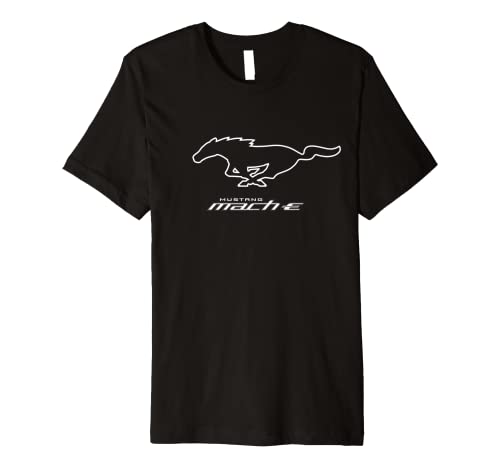 Ford Mustang Mach-E White Pony Logo Premium T-Shirt