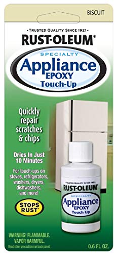 Rust-Oleum 203002 Specialty Appliance Touch Up Paint, 0.6 Oz Bottle, Biscuit, Solvent Like, Liquid, 0.6 Fl Oz (Pack of 1)