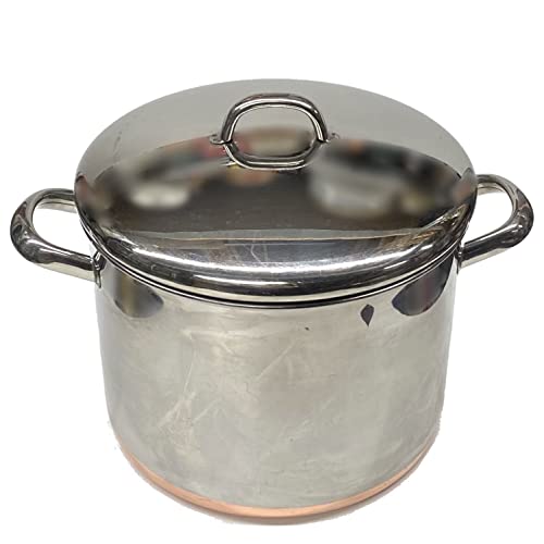 Revere Ware Stainless Steel Copper Bottom Stockpot and Lid, 10 Quart